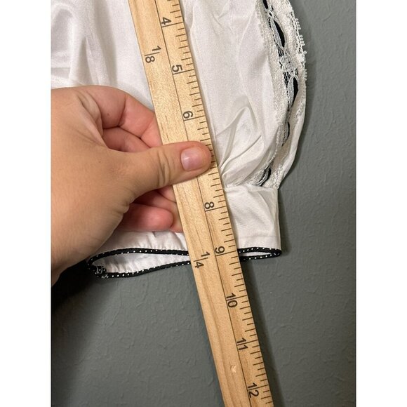 VTG 1980s Tween Time Tulsa Oklahoma Prairie Cottagecore Lace Trim Dress - Picture 4 of 9